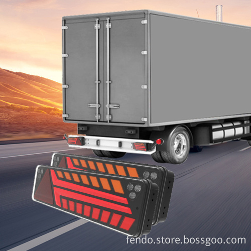 10-30V Truck Trailer Combination Tail Lamp - Waterproof Stop, Tail, and Reverse Light